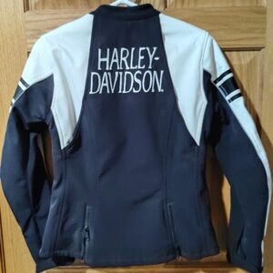 Harley-Davidson Women's Black and White Leather Jacket